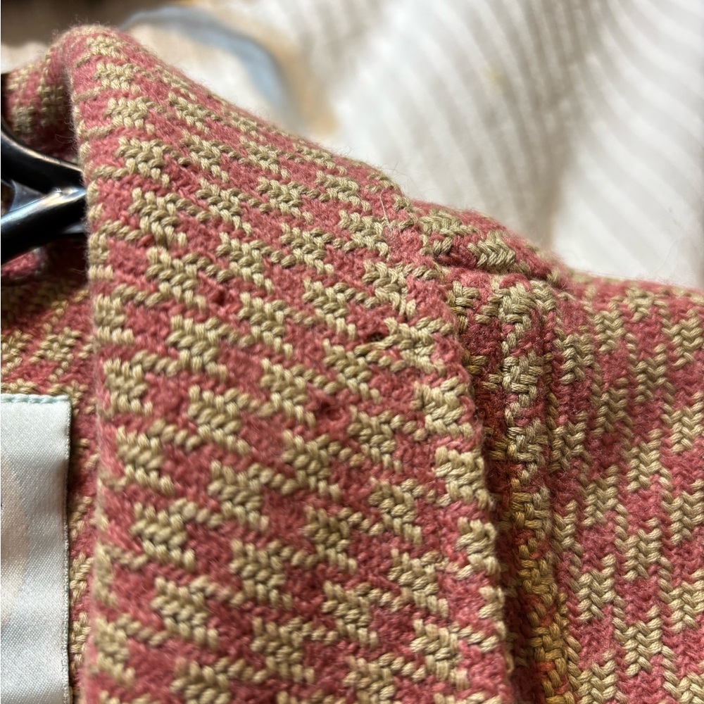 Tracy Reese Women's Pink Houndstooth Blazer - please read description - Picture 6 of 6